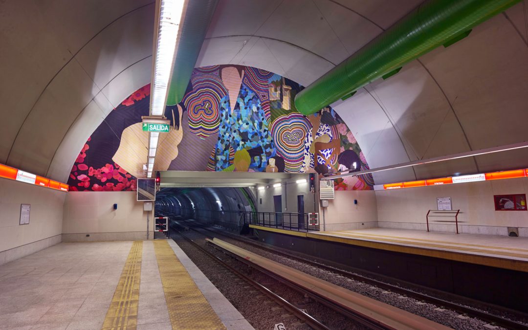Mural en la estación Echeverría del Subte «B», 2012