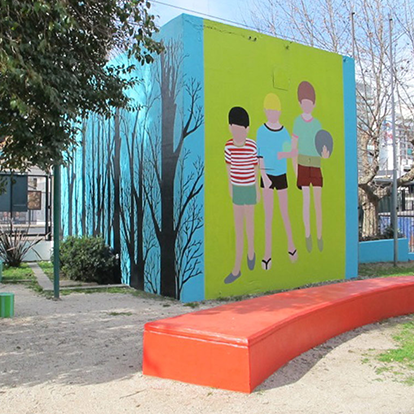 Mural en la Plaza Vicente Querido